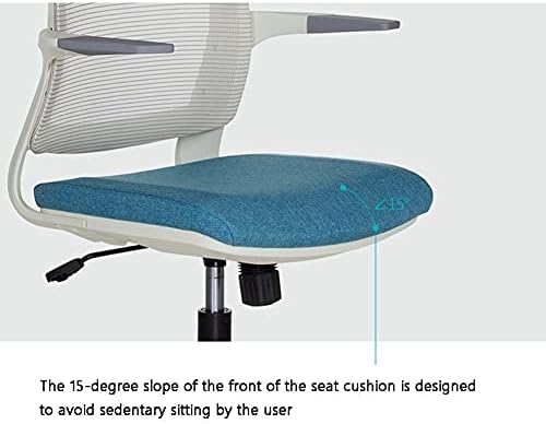 Comfy Chair Office Chair Desk Chair Ergonomic Computer Chair Swivel Chair Computer Chair for Study Room Bedroom Home Office Swivel Chairs (Color : Blue) (Blue2)