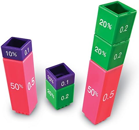 Learning Resources Fraction Tower Equivalency Cubes