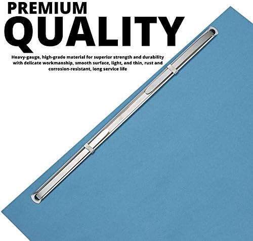 OLYMPX 50 Pcs of 3.5” Capacity Metal Prong Paper Fastener Complete Set, 8.5 Inch Base with Standard 2-Hole Punch Compressor for Paper File Folder, 50 per Box