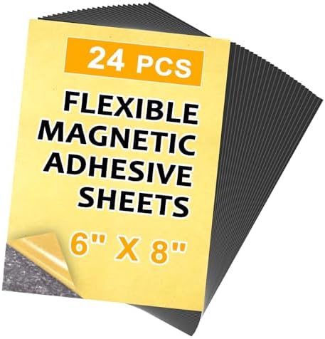 Towjug Self-Adhesive Magnetic Sheets 6 x 8, 24 Pack