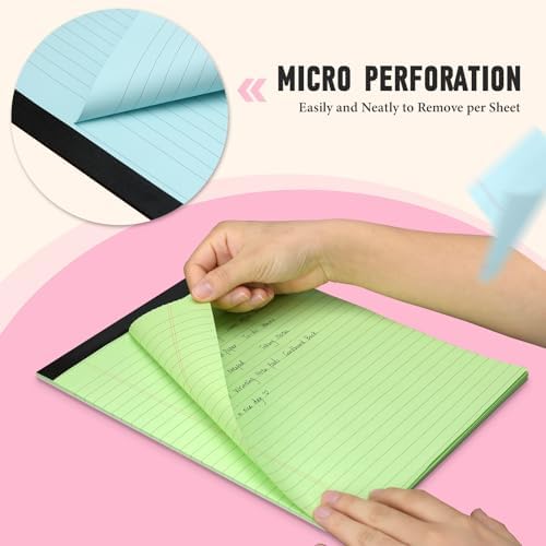 36 Pack Legal Pads 8.5 x 11 Note Pads Wide Ruled Colored Legal Pads 8.5x11