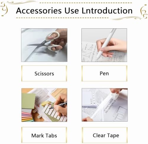 Office Supplies,White Desk Accessories,Stapler and Tape Dispenser Set for Women with Stapler,Tape Dispenser,Staple Remover,Staples,Clips,Scissors and Tabs,Gift for Students,Coworkers,Teacher,Business