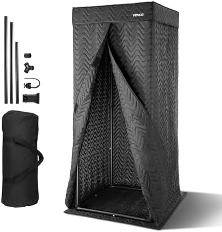 VEVOR Portable Vocal Booth 6.56 ft Height Echo-Free Recording Studio Booth