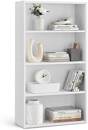 VASAGLE 4-Tier Bookshelf, Storage Organizer, 23.6 x 9.5 x 42.4 Inches