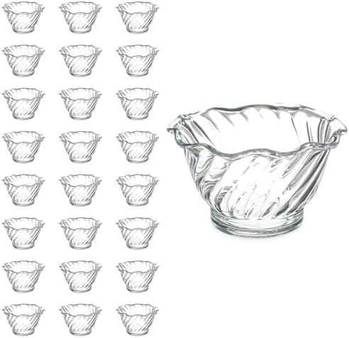 Carlisle FoodService Products Plastic Dessert Dish, 5 Ounces, Clear (Pack of 24)