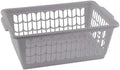 YBM HOME Plastic Perforated Storage Basket Bin Office Drawer, Shelf Desktop Countertop Tray Organizer 32-1188 (1, grey)