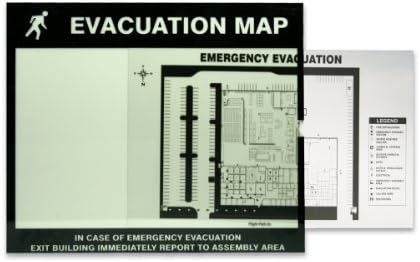 AccuformNMC Glow in The Dark Wall Mounted Emergency Evacuation Map Holder