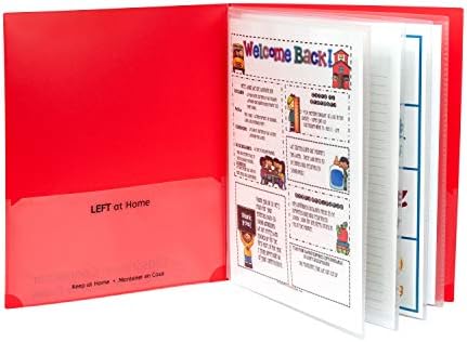 C-Line Classroom Connector™ Multi-Pocket School-to-Home Portfolio, Red, 15/BX (32304), 9.5 x 11.75 x 0.25