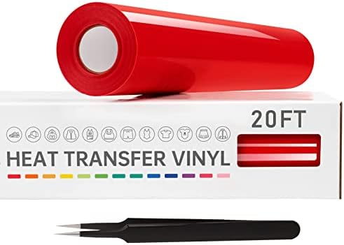 VinylRus Heat Transfer Vinyl, Red, 12" x 20ft