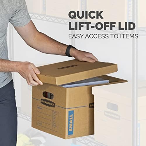 Bankers Box 10-Pack Small Classic Moving Boxes with Reinforced Handles