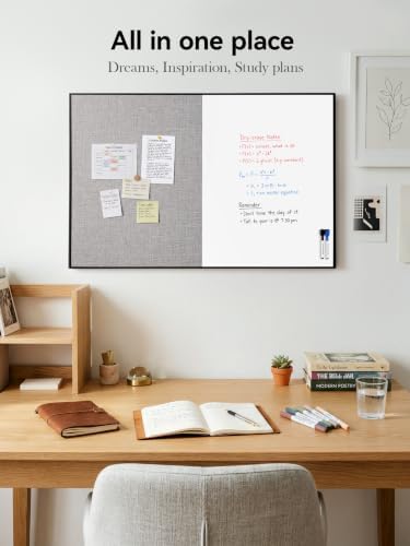 ARCOBIS Cork Board White Board Combo for Wall