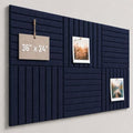 Stripe Felt Bulletin Board Tiles, Cork Board Alternative 24 x 36 in