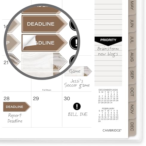 Mead Cambridge 2027 Planner, Weekly & Monthly, 5.5" x 8.5", Massimo (1853-200-27)