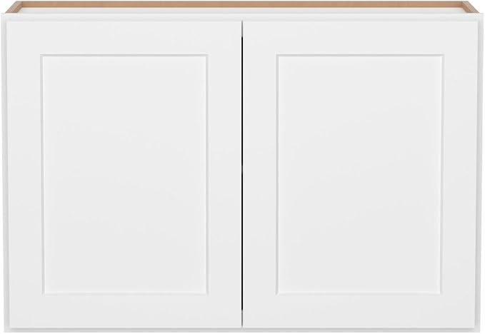 Furinno Shaker Wall Kitchen Cabinet 2-Doors, White | 12 D x 36 W x 24 H, Adjustable Hinges, Soft-Close Shaker-Style Door, Ready to Assemble, Plywood, for Pantry, Dining Room