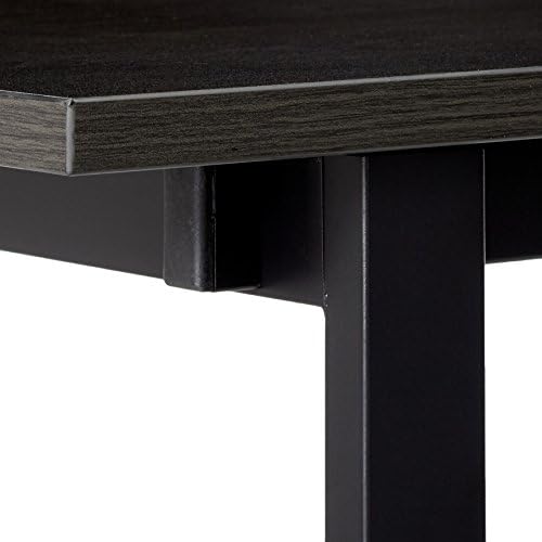 ZINUS Luke 53 Inch Black Metal Corner Desk / L-Shaped Computer Desk / Office Desk / Easy, Bolt Free Assembly