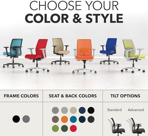 HON Ignition 2.0 Low Back Ergonomic Office Chair, Desk Chair, Black