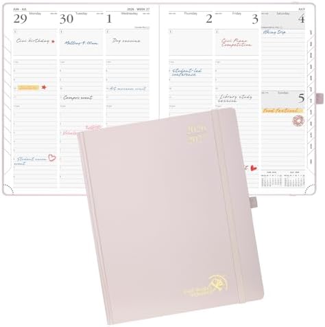 POPRUN 2026-2027 Academic Planner,8.5" x 10.5", Weekly and Monthly Calendar