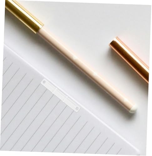 50pcs White Plastic 2 Hole Loose Leaf Binding Clips for Documents