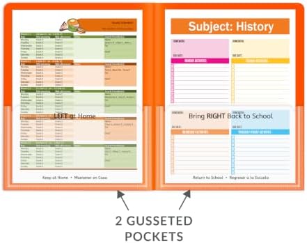 C-Line Classroom Connector School-to-Home Folders, Orange, 25 per Box (32002)