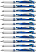 Pentel EnerGel Pearl Deluxe RTX Retractable Liquid Gel Pen, 0.7mm, Blue Accent, Blue Ink, Box of 12 (BL77PW-C)
