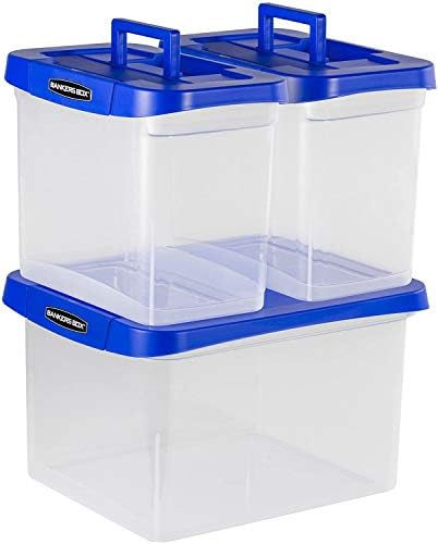 Bankers Box Heavy Duty Portable Plastic File Box with Hanging Rails, Letter, 1 Pack (0086304)