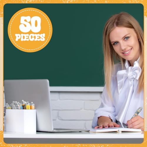50 Pcs Back to School Teacher Pen Appreciation Gifts Bulk Funny Ballpoint Pens Motivational Inspirational Thank You Teacher Gift for Student First Day of School Party Office Supplies