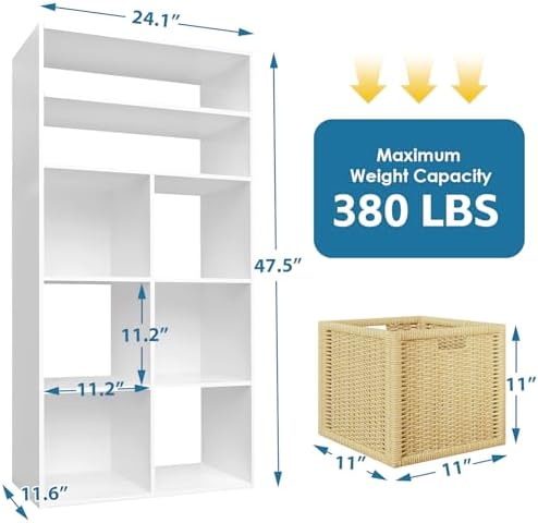 PrimeZone Stackable 6 Cube Storage Organizer with 2-Tier Shelves