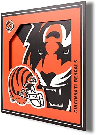 YouTheFan NFL Cincinnati Bengals 3D Logo Series Wall Art