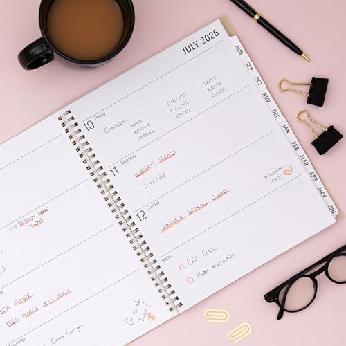 Blue Sky 2026-2027 Weekly & Monthly Academic Planner, 8.5"x11", Sand