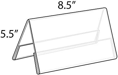 Azar Displays 192812 8.5" W x 5.5 " H 2-Sided Nameplate (10 Pack)