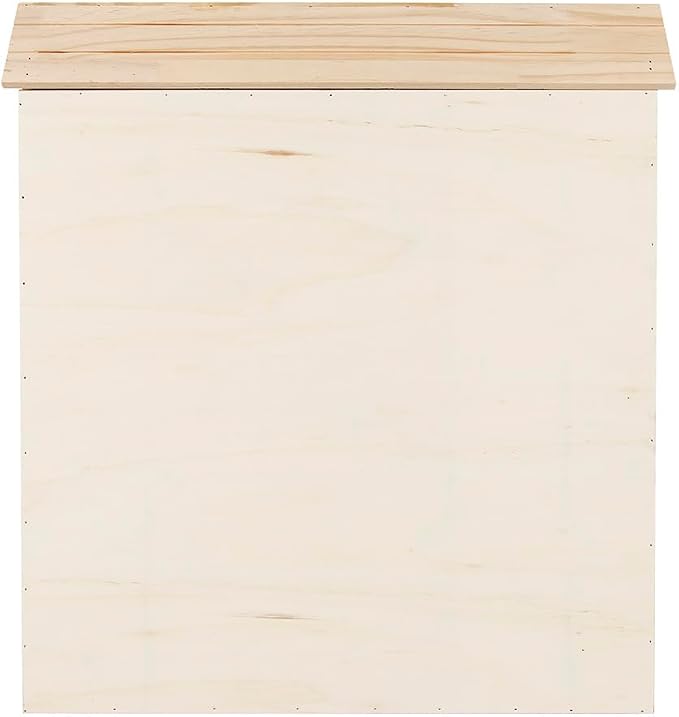 Wooden Figurine Display Case,House-Shaped Cabinet with 2 Movable Shelves | 3-Tier,Dust-Proof Acrylic Door for Collectibles Toys Figures Souvenirs (19.49x4.72x22.05 inches)