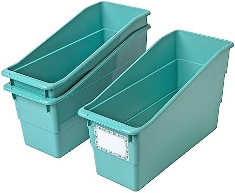 Really Good Stuff Durable Book & Binder Holders 12-Pack, Water