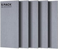 TO-TH Acoustic Wall Panels Large Noise Deadening Panel 5 Pack, Silver Gray