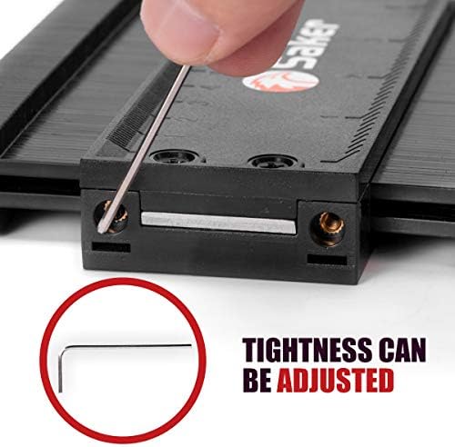Saker Contour Gauge Profile Tool 5 Inch Black