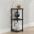 Furinno Turn-N-Tube Toolless Assembly 3-Tier Storage Shelves, Dark Cherry