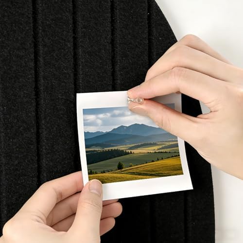 Arched Felt Bulletin Board Tiles 36" x 24" Large Cork Board Alternative for Office Walls, Versatile Memo Photo Display Board with Pushpin, Bulletin Board for Home Bedroom Decor - Black