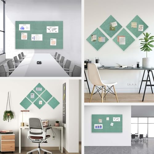 48" x 36" Large Felt Bulletin Board 1/2" Thick, Jade Green