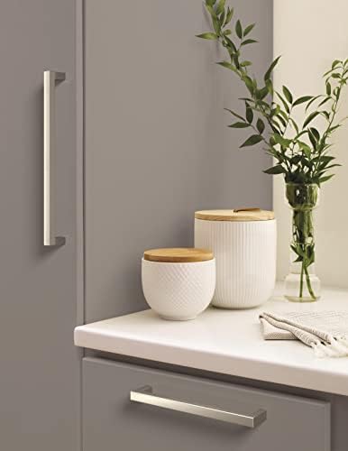 Amerock | Cabinet Pull | Polished Nickel | 8-13/16 inch (224 mm) Center-to-Center | Monument | 2 Pack | Drawer Pull | Cabinet Handle | Cabinet Hardware