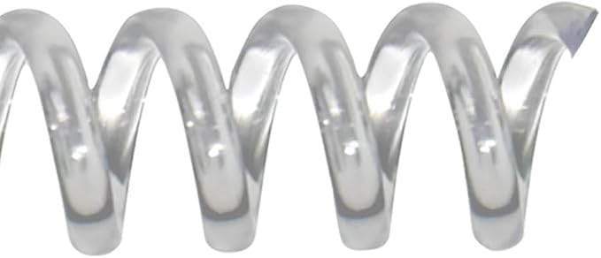 12mm (15/32 in.) Spiral Binding Coils for Reports, Presentations and Proposals | 4:1 Pitch | 12 in. Length | Clear | 92 Sheets Binding Capacity | 100 Pack