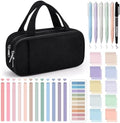 Jutom 39 Pcs Aesthetic Book Annotation Kit,Black,Classic Style