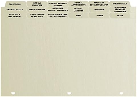 Blue 1.5" Estate Planning Portfolio, Binder, 18 Position tabs and fillable Personal Data Sheets