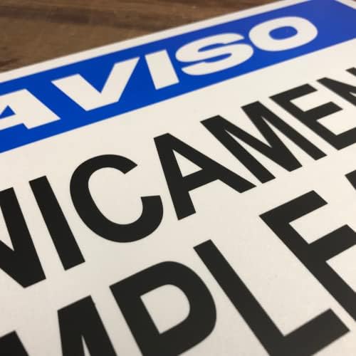 TRADESAFE Employees Only Sign - Aviso Únicamente Empleados Spanish, Quick Install Aluminum Safety Sign, Light Reflective, UV-Resistant, Waterproof, 14” X 10” Employee Only Signs in Spanish