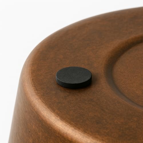 happimess Axel 2 Gal Hammered Steel Waste Bin 10", Antique Copper, Set of 2