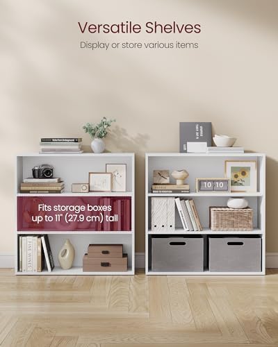 VASAGLE 3-Tier Bookshelf, Storage Organizer, 31.5 x 9.4 x 32 Inches