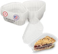 MT Products Hinged Extra Small Plastic Pie, Cheesecake, Cake Slice Container for Small Pies and Cakes (Pack of 20) - Made in The USA