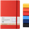 SUIN A5 Hardcover Lined Journal Notebook, 200 Pages, Red, 1 Pack