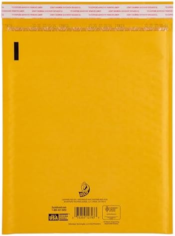 Duck Brand #2 Kraft Bubble Mailer, Manila Padded Mailing Envelopes, Shipping Supplies, 8.5 in x 11 in, 25 Pack