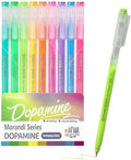 9 Colored Gel Pens Set, 0.6mm Fine Point for Black Paper & White Paper, Pens for Journaling, Adult Coloring Books, Bible, Drawing, Note Taking, Art & Journaling Supplies (Dopamine)