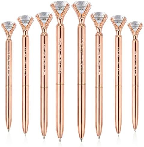 HISHER 20 Pack Custom Crystal Ballpoint Pens Smooth ABS Plastic Twist Pen