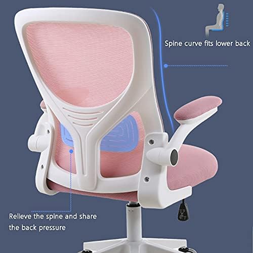 Comfy Chair Computer Chair Office Swivel Desk Ergonomic Mesh Computer Desk Chair Armrest for Home Office Bedroom Chair Swivel Chairs (Colour: Grey) (Black1)